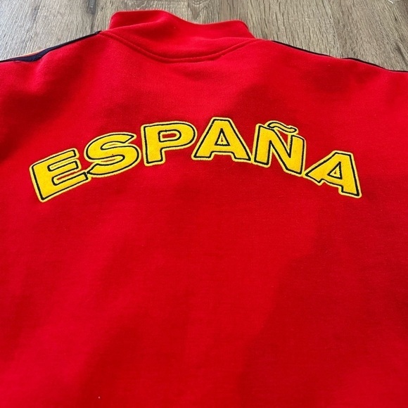 Espana Small Gold Football Spain National Futbol Soccer Team Full Zip Sweater - Picture 8 of 8
